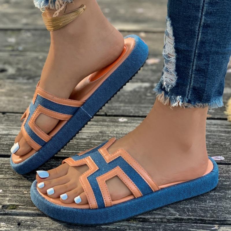 Summer Fashion New Color-Block Casual Slippers