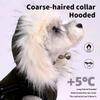 Autumn Winter Dog Down Cotton Jacket With Hooded Fur Collar Four Leg Protection Dog Windproof High Neck Jacket Dog Clothes