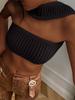 Women Strapless Backless Slim Halter Tops Y2K Gothic Elegant Streetwear Summer Knitted Cut Out Sexy Crop Top 2023
