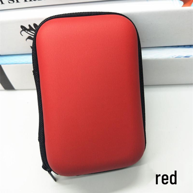 Rectangular EVA Earphone & Data Cable Zipper Storage Bag
