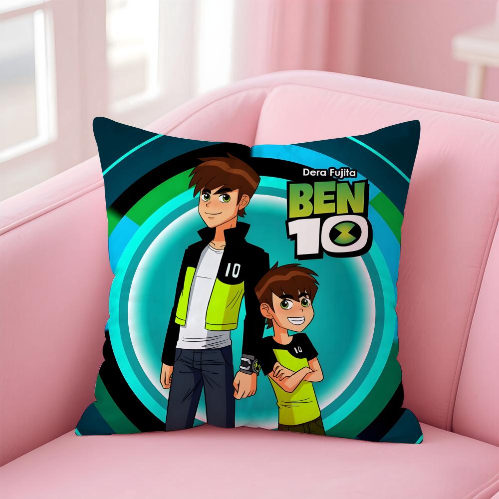Anime B-Ben 10 U-Ultimate Alien Cushion Cover Comfortable Reversible Pillow Cover Ideal for Car Sofa Bedroom & Beyond