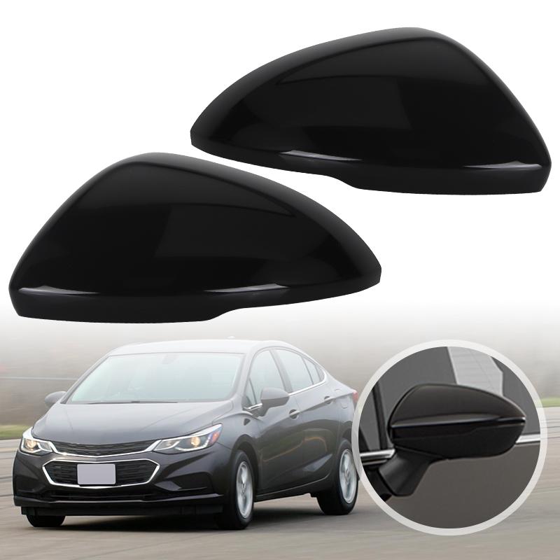 Glossy Black Door Wing Rearview Mirror Cover HousingFor Chevrolet Cruze 2017 2018  Replace Part Side Mirror Cover Shell Cap