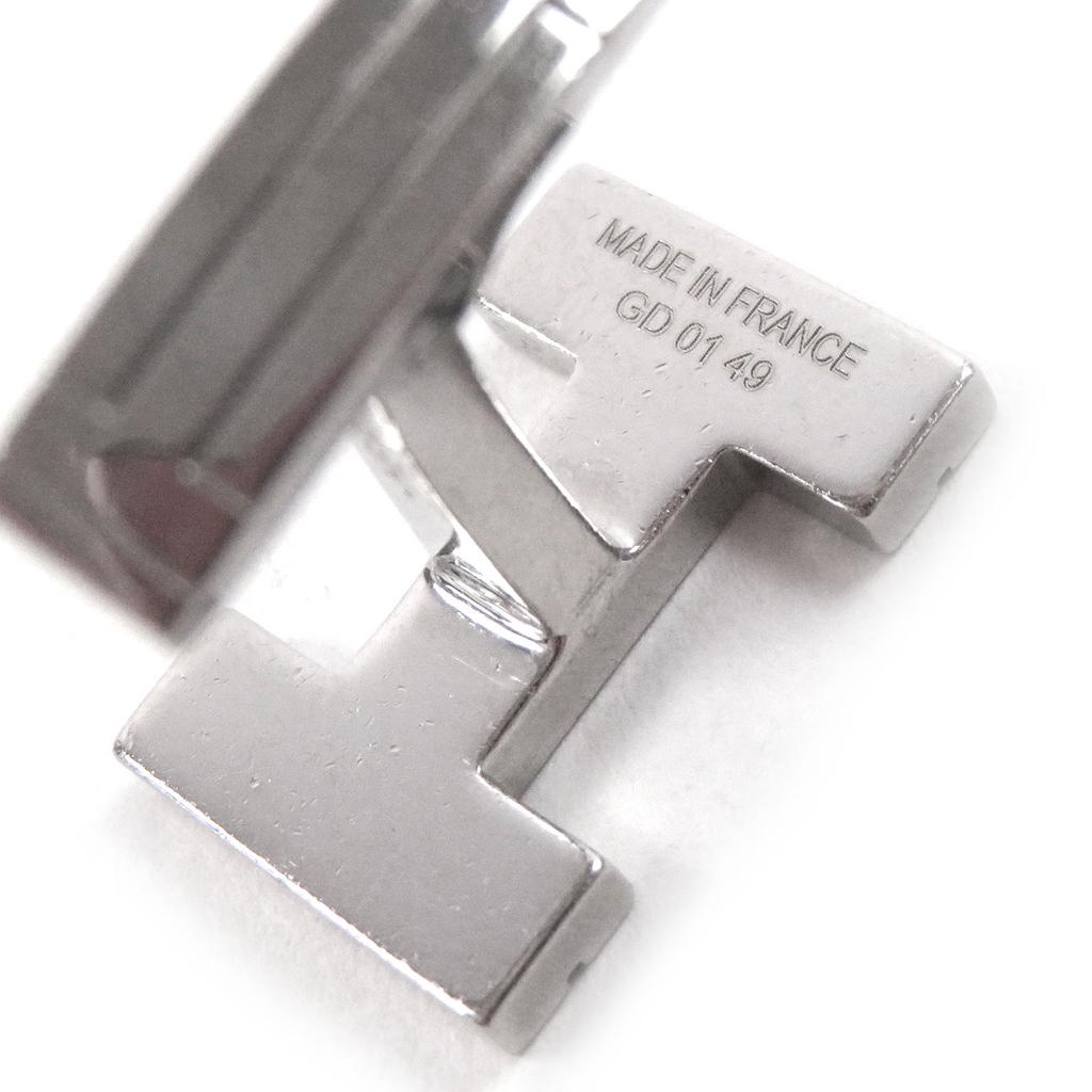 Great HERMES Cufflinks cufflinks H logo Silver mens Used