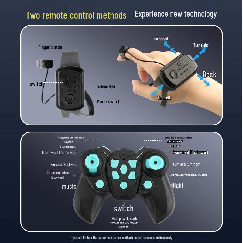 Eight-Wheeled Remote Control Robot Dog Toy with Hand Sensing and Stunt Capabilities for Kids