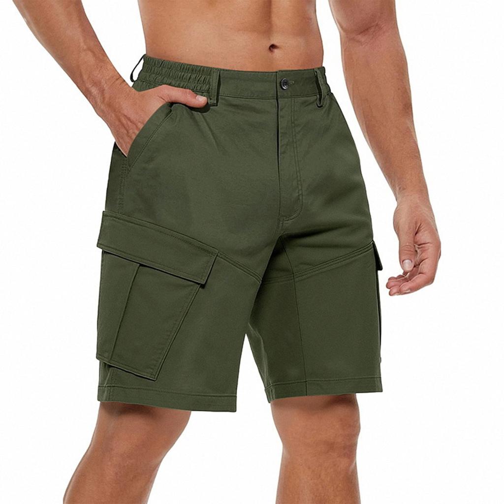 Men's Loose Casual Loose-fit Waist Workwear Multi-pocket Shorts