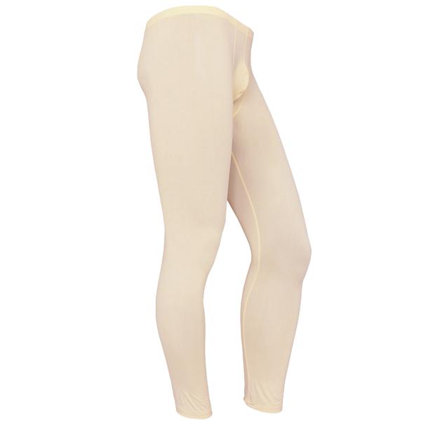 TTAO Mens See-Through Stretchy Underwear Bottoms Low Rise Leggings Pants Long Trousers for Sports Fitness