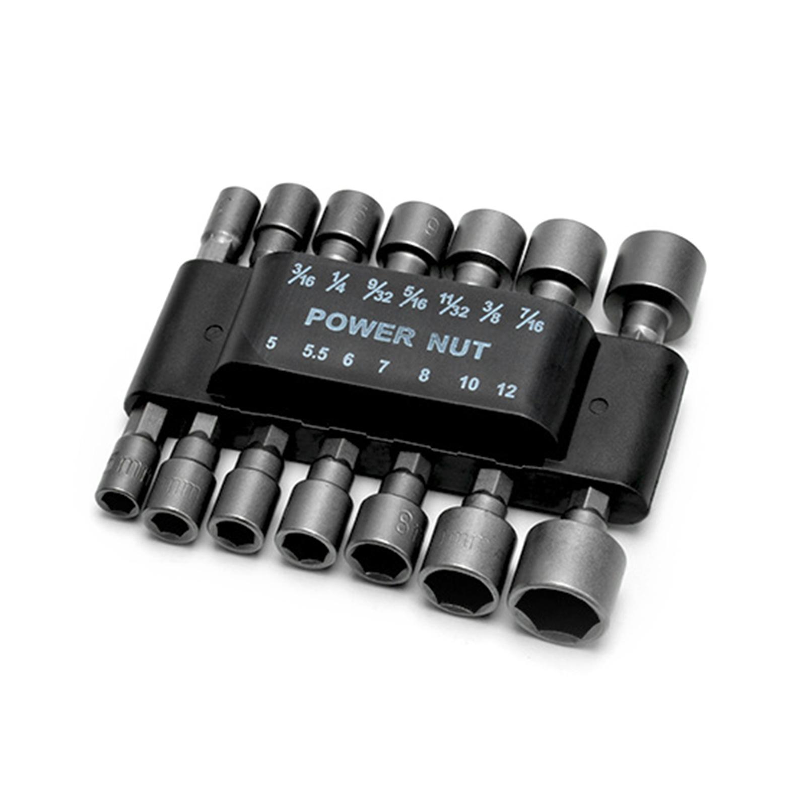 

14 шт., набор сверл для отверток с шестигранной головкой 5-12 мм, шестигранная головка 1/4 дюйма, винт, метрическая отвертка, набор инструментов, адаптер