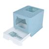 Enclosed Cat Litter Box Anti Splashing Easy to Clean Odor Control Large Top Entry Foldable Kitty Litter Tray with Lid