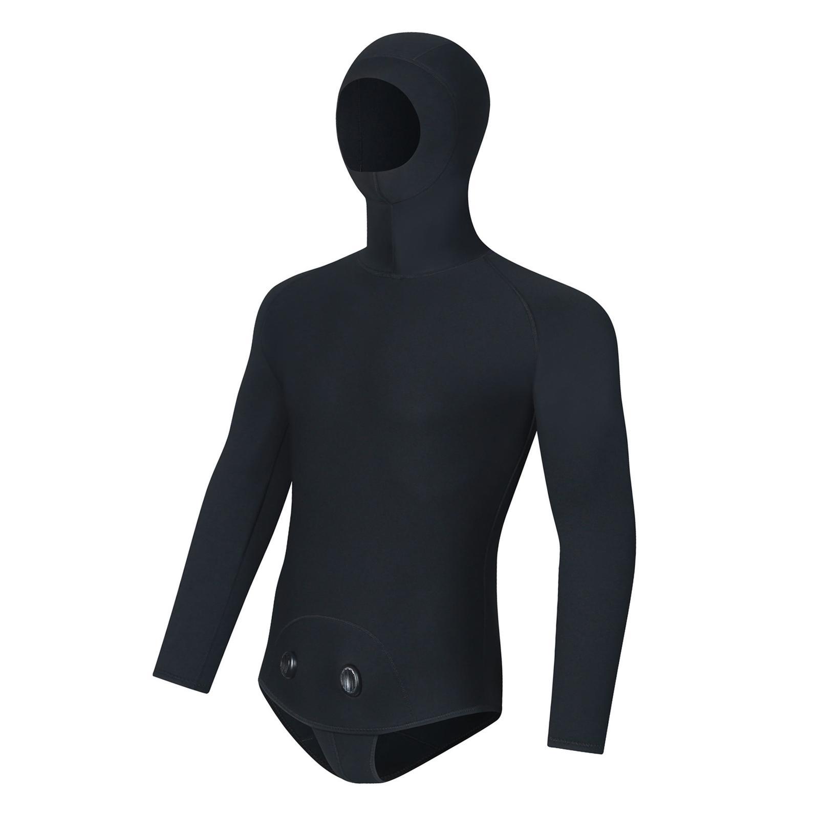 Wetsuit Top Men Jacket with Hood Women Quick Dry 3mm Neoprene Adults Long Sleeve XXL