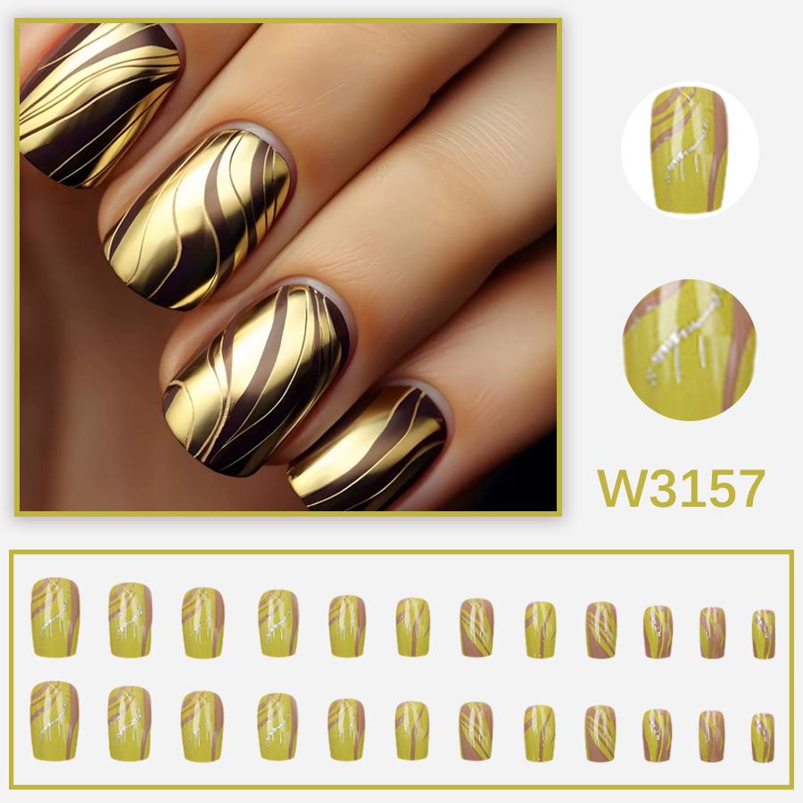 European & American Whitening Daily Wear Nail Art - Medium-Long Style