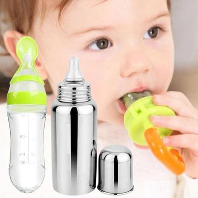 Baby Feeding Combo – Spoon Feeder Bottle, Steel Feeding Bottle & Fruit Feeder Set