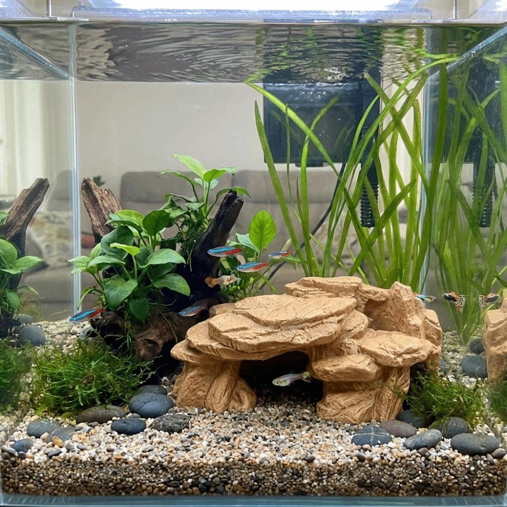 3D Printing Aquarium Fish Shelter Simulated Rock Reptile Resting Place Aquariums