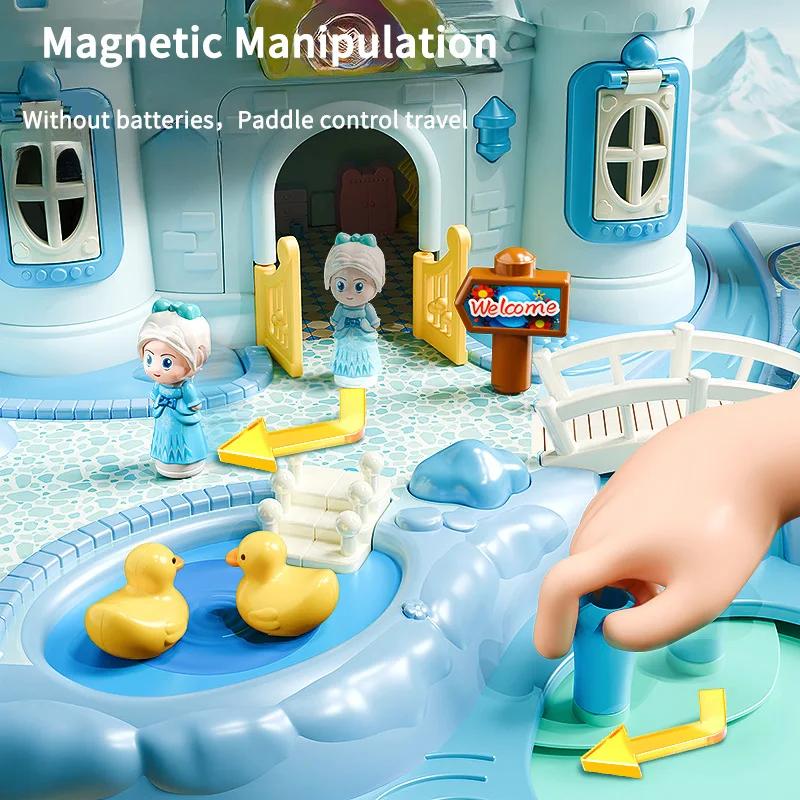 Children's Toy Magnetic Play House Assembling Family Toy Princess Castle Princess Modeling Puzzle Birthday Gift