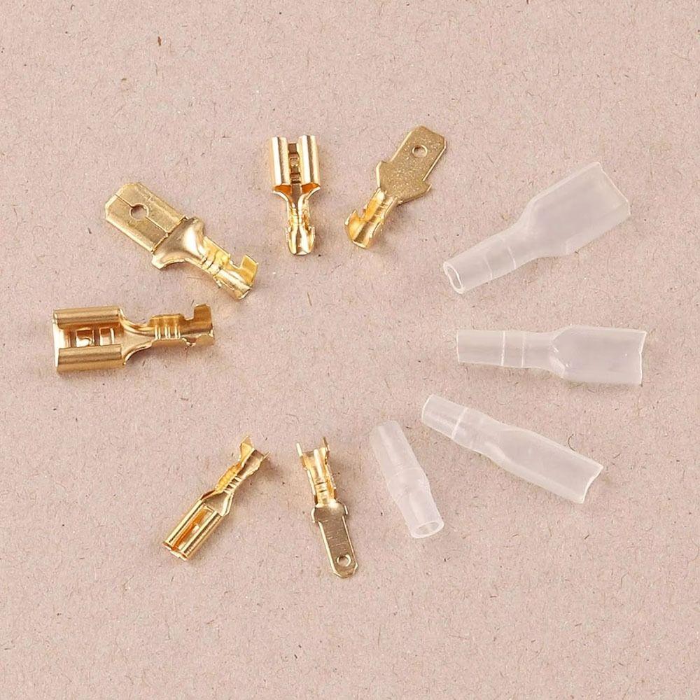 50Pcs Female/Male Wire Connectors 2.8/4.8/6.3mm Crimp Terminals Durable Spade Terminals