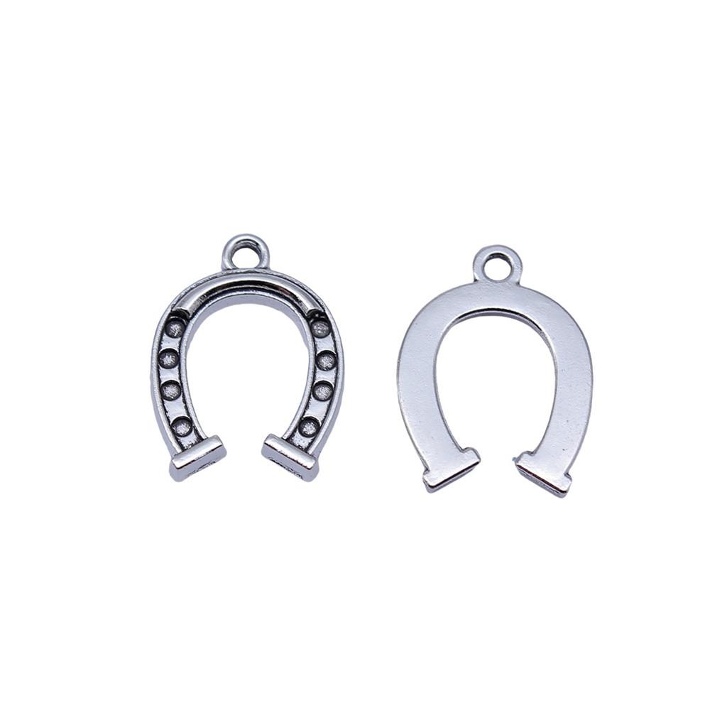 Vintage Horseshoe Charms Alloy Metal Pendants For DIY Jewelry Lucky Themed Accessories