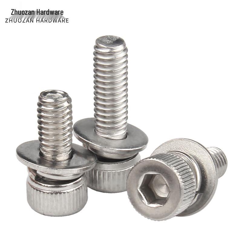 Zhuozan 304 Stainless Steel Hex Socket Cap Combination Screw