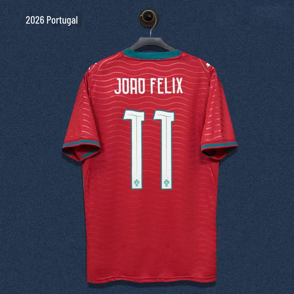 2026 Portugal World Cup Jersey - Player Edition: Cristiano Ronaldo No. 7 & Bruno Fernandes Fan Edition