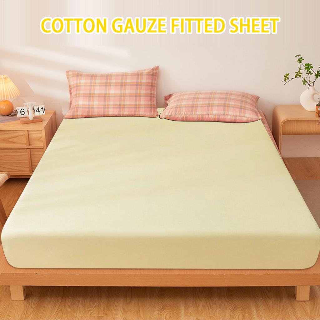 Spannbettlaken Matratze Bettlaken Baumwolle Atmungsaktiv Bettwäsche Zubehör Rundum Gummizug für Bequemen Schlaf Haushalt Schlafzimmer