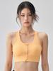 Shockproof Racerback Yoga Tank with Integrated Zip Bra for Large Busts