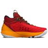 Under Armour Havoc 5 Clone Round Toe Lace-Up Mid-Top Basketball Shoes Men Sneaker Red Yellow 3025605-600
