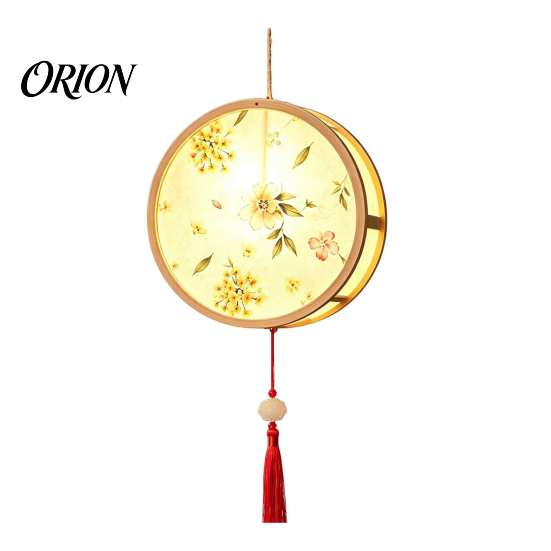 Handgefertigtes Papierlaternen-Bastel-DIY-Kit im chinesischen antiken Stil, handgehalten beleuchtbar mit LED-Lichterkette & traditionellem Quasten-Dekor, Hase Schmetterling Lotus