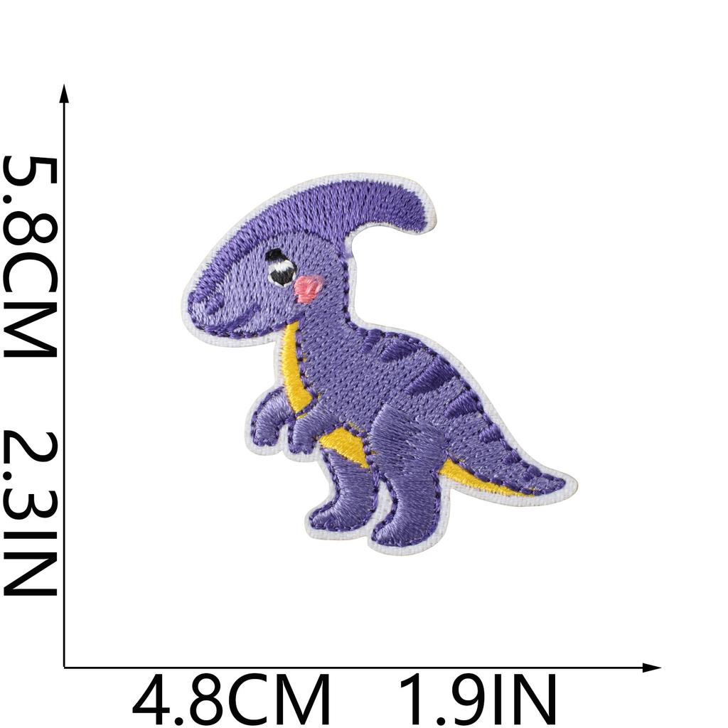 Dinosaur Paradise Embroidery Cloth Sticker Children'S Clothes Decoration Patch Sticker Hot Sublimation Tide Play Embroidery Chapter Triceratops