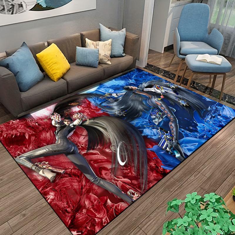 15 Size Bayonetta-game Pattern Rug for Living Room Bathroom Mat Creative Door Mat Bedroom Home Decor Rug Home Accessories