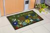 IKEHIKO Foresta Green Entrance Mat, Approx. 59 X 90cm, Floral Print, Outdoor Use, #2041969