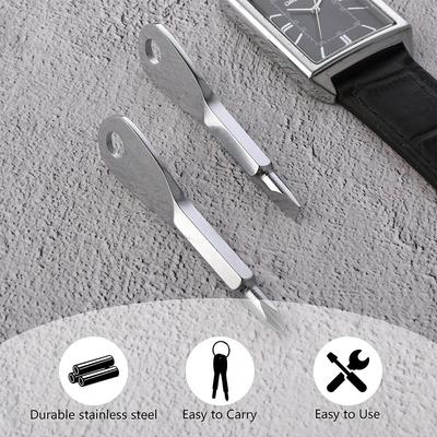 2PCS Portable Multi-functional Mini Keychain Portable Keyring Screw Driver For Outdoor Emergency Maintenance Flathead Tool