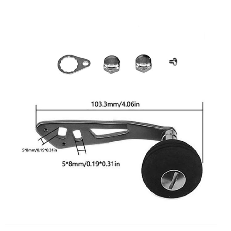 Aluminum Alloy Baitcasting Reel Power Handle Rotating Fishing Reel Handle Single Knob Fishing Reel Power Handle