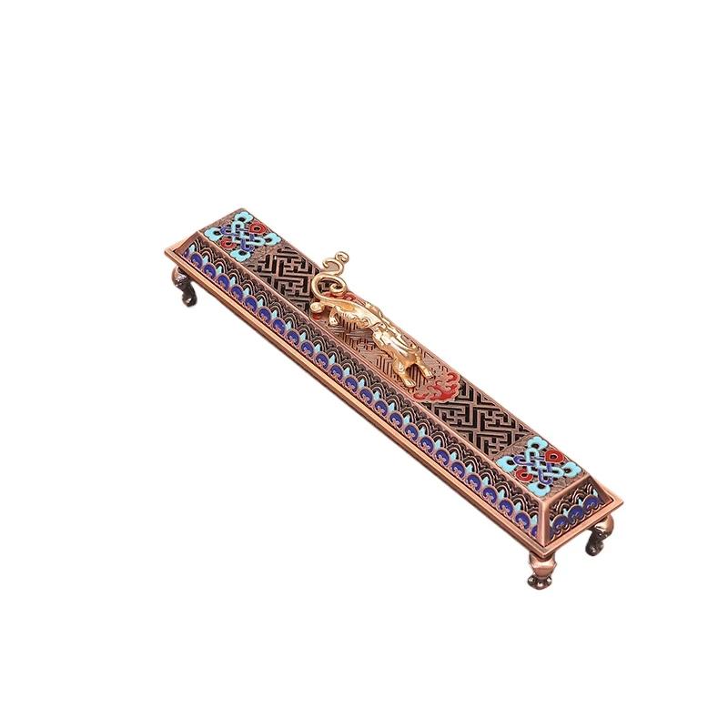 Enamel Dragon Sleeping Incense Box Household Desktop Decoration Alloy Line Incense Burner Indoor Tea Ceremony Incense Burner New