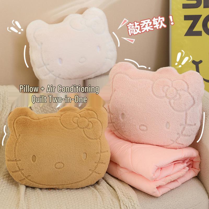 Hello Kitty Dual-Use Pillow Blanket: Office Nap Pillow & Car Blanket