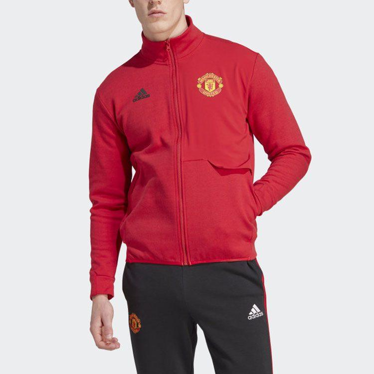 Adidas Manchester United Jackets Men's Red Stand Collar Moderate Other IA8564