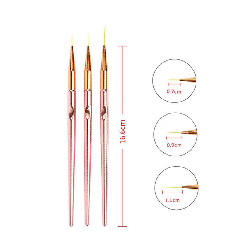 New 3/15PCS Nail Art Brushes Nail Gradient Brush Set French Builder Gel Brush Gel UV Polish Manicure Tools XJS09