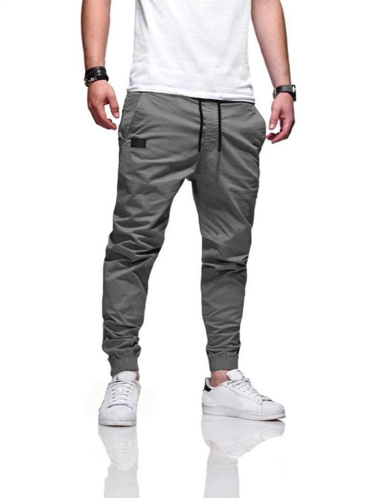Men Cargo Pants With Drawstring For Casual Wear In Cotton Blend Fabric For Youth