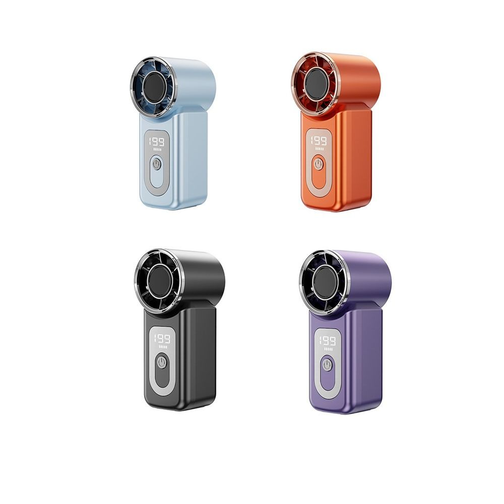 199 Adjustable Gears Handheld Turbo Fan LED Display Small Electric Fan Mini Fan  Summer Cooling