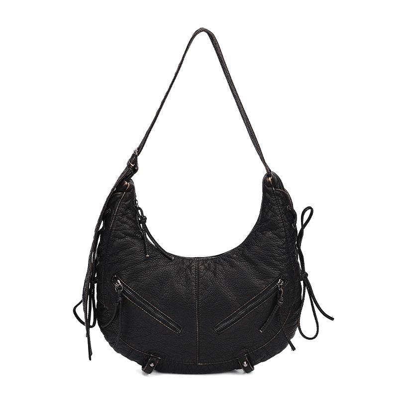 PU Women s Dumpling Leopard Print Crescent Shoulder Bag