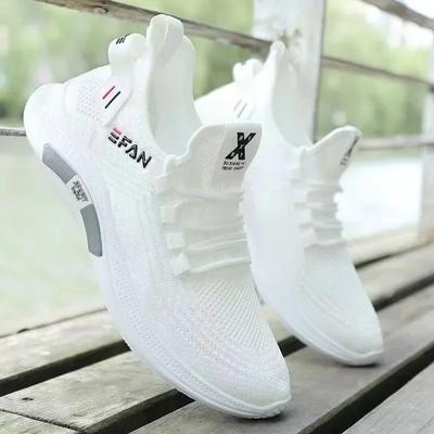 Low Cut Lightweight Sports Shoes Men's Casual Shoes Korean Edition Trendy Shoes  Summer Flying Weaving Mens Running Shoes