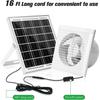 High Speed Ventilation Fan Waterproof Solar Panel Wall Mounted Exhaust Fan Kit Window and Wall Dual Use Suction Fan