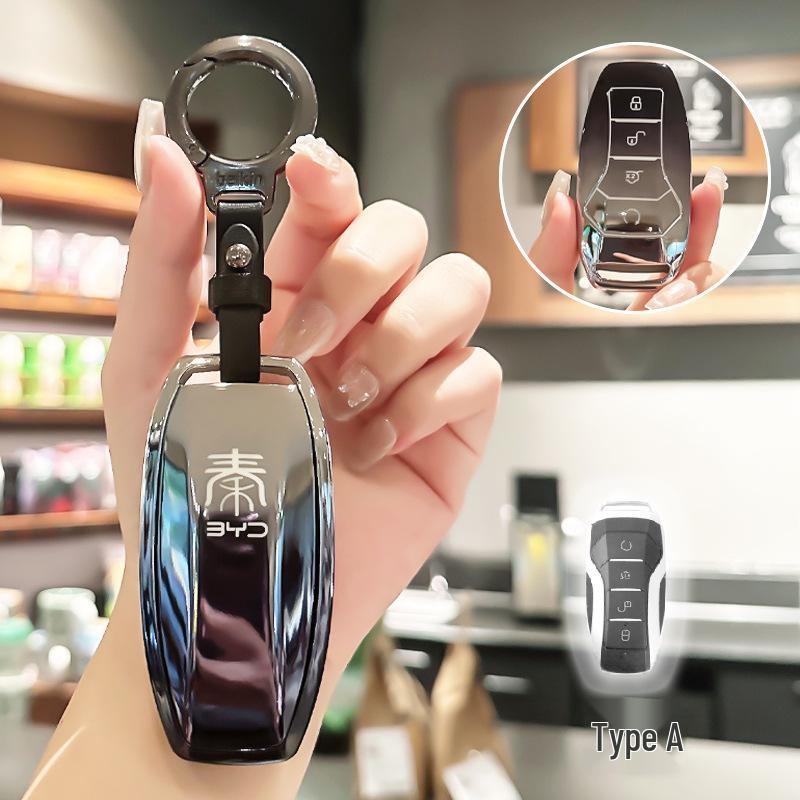 BYD Key Case for Han, Dolphin, Seagull, Mini, Yuan, Tang, Song Pro, and Qin Plus.