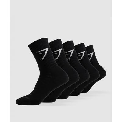 Gymshark Crew Socks 5pk Black I3a1y Bbbb