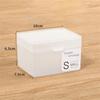 1PC Plastic Card Storage Box Student Dormitory Cosmetics Storage Desk With Cover Can Be Superimposed Stationery Account Box