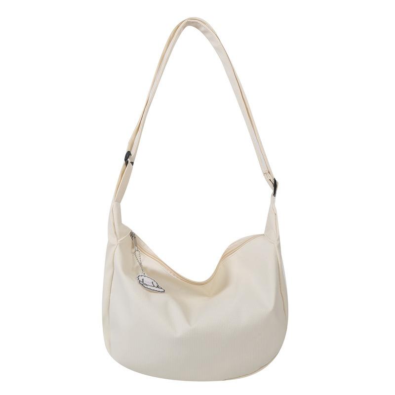 New Candy Color Waffle Art Student Versatile Simple Daily Women's Shoulder Crossbody Bag