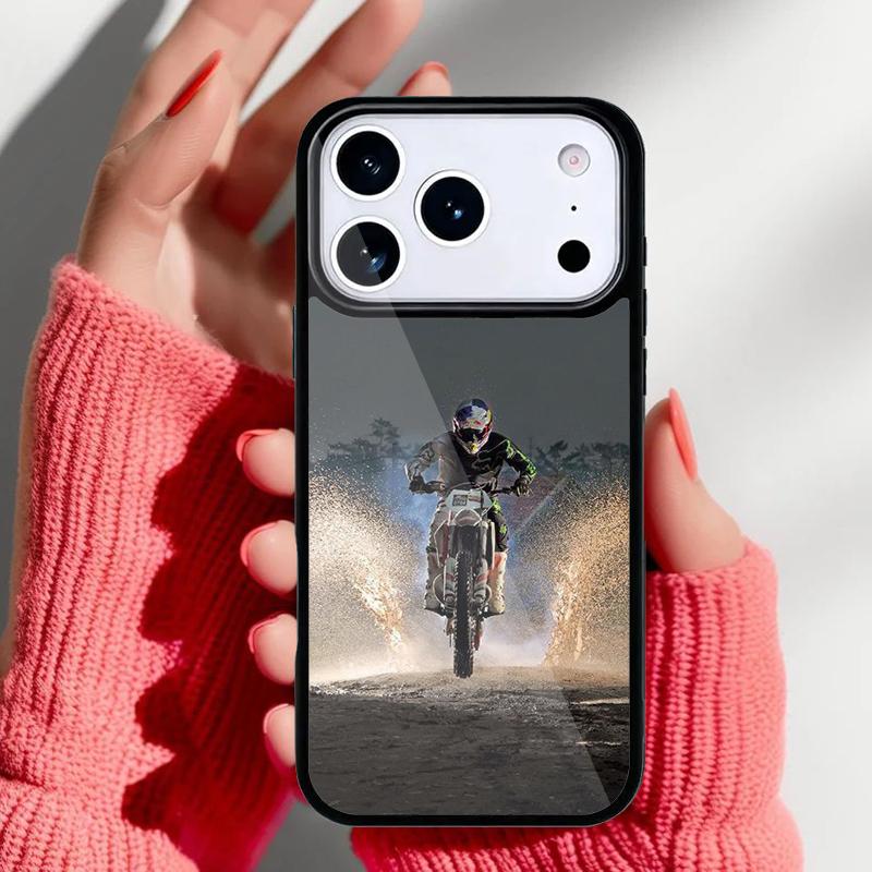 Moto Bike Motocross Phone Case for iPhone 17 Air 16e 15 14 13 Pro Max Back Cover for 12 11 Pro Coque