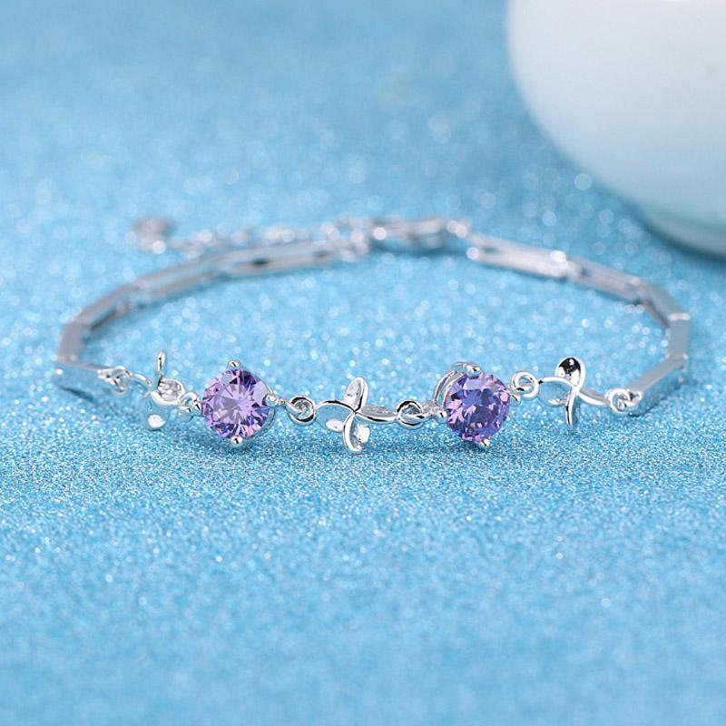 Women's Infinity Heart Clover Plum Blossom Sliding Bracelet - Fashionable Jewelry Gift for Girls Ladies