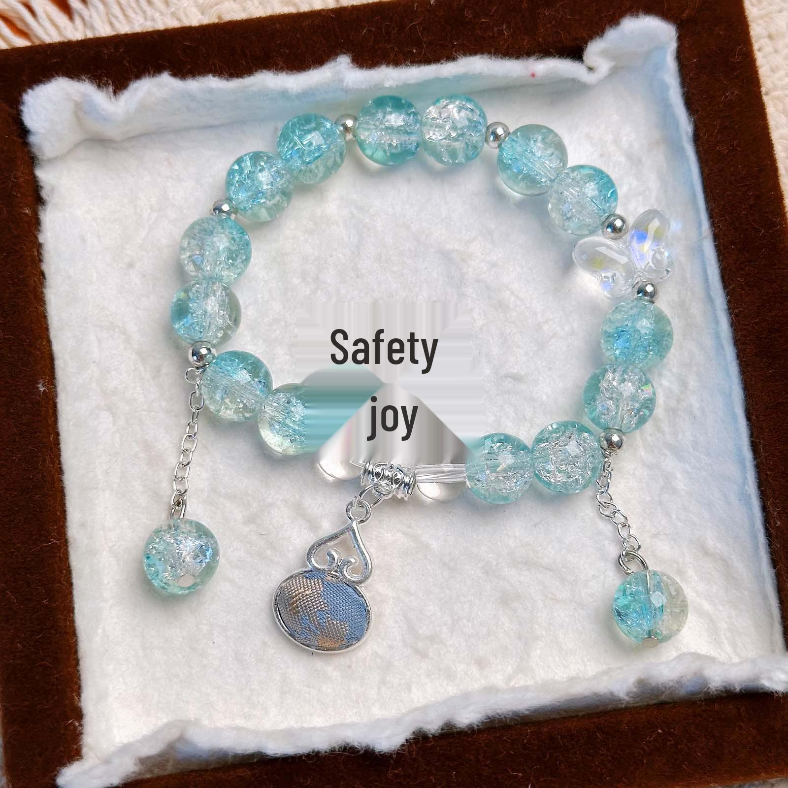 

Forest-Style Butterfly Blossom Bracelet: Elegant Brocade Design, Sweet Friendship Beaded Accessory