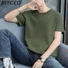 BITCED Kortermet t-skjorte i bomull for menn mote løs halvermet skjorte med trykt medfølende skjorte