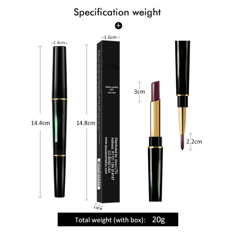12 colori sexy rossetto rosso opaco fodera per labbra 2 in 1 trucco rossetto opaco durevole impermeabile rossetto rosso nudo labbra cosmetici