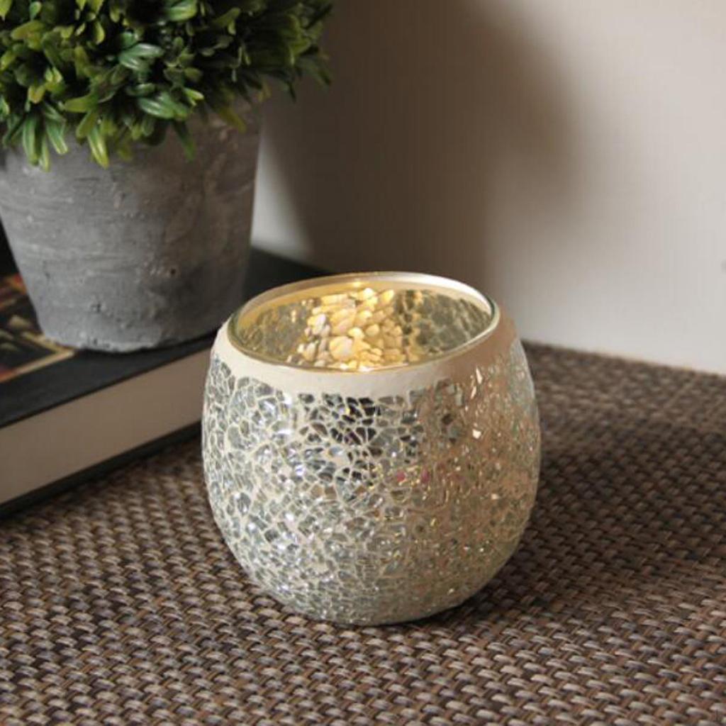 Držák na svíčku Středový díl Evropské mozaikové sklo Držáky na čajové svíčky pro domácí dekoraci, Stůl, Večírek