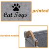 1/2pcs Cat Supplies Storage Basket Felt Material Cat Toy Organizer Basket With Handle Large Capacity Pet Supplies Organizer Box